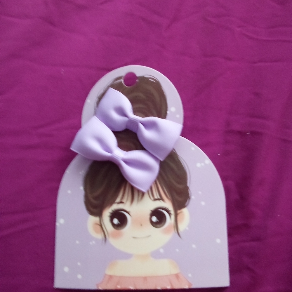 Purple Hair Bow for Kids ( Box Home )